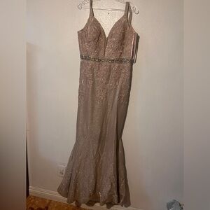 Elegant Beige Evening Gown